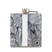 inheemse indiase schedelhip flask gift tattoo stij heupfles (Achterkant)