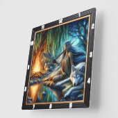 Inheemse Indiase schemering: de heilige gladde Vierkante Klok (Hoek)