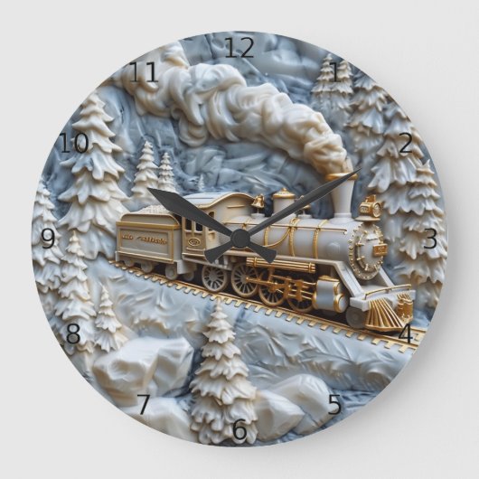 Inheemse Indiase trein kunst in rustige scène Grote Klok (Voorkant)