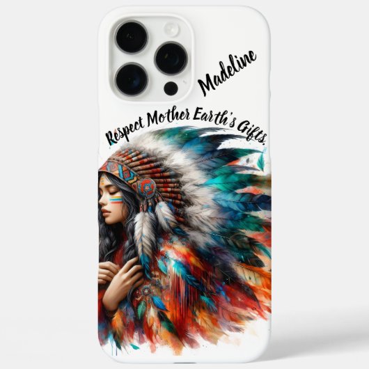Inheemse Indiase vrouw staat trots Case-Mate iPhone Case (Achterkant)
