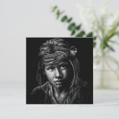 Inheemse inheemse Amerikaanse jongen platte Kaart (Staand voorkant)