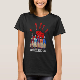Inheemse Inheemse Rode Hand Vrouwen Amerikaans Che T-shirt