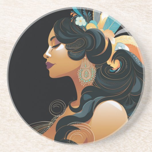 INHEEMSE INSPIRATIE #3 ZANDSTEEN ONDERZETTER (Voorkant)