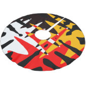 Inheemse kerstboomstam 4-natiestuin kerstboom rok (Gekanteld)