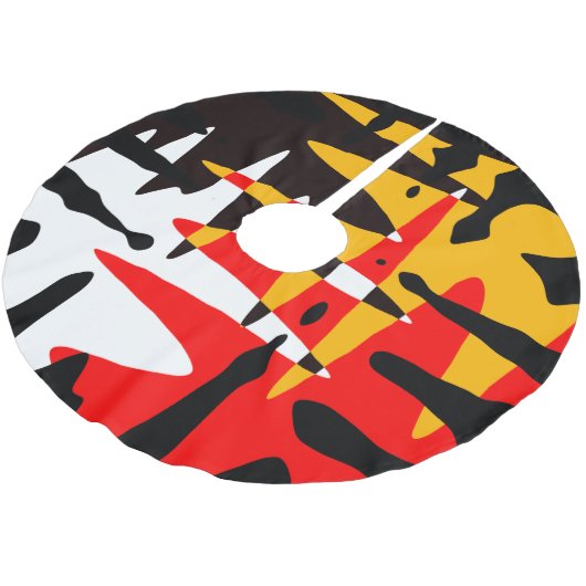 Inheemse kerstboomstam 4-natiestuin kerstboom rok (Gekanteld)