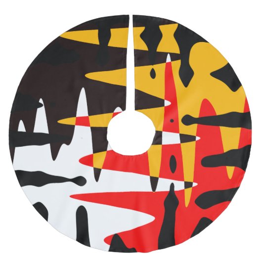 Inheemse kerstboomstam 4-natiestuin kerstboom rok (Voorkant)