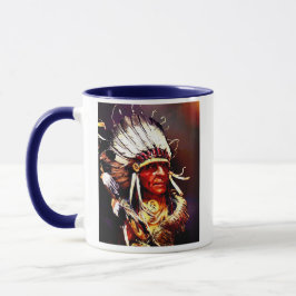 Inheemse Kiowa Chief originele kunst Mok