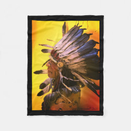 Inheemse Kiowa "Ochtendhemel" originele kunst Fleece Deken