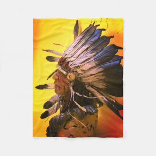 Inheemse Kiowa "Ochtendhemel" originele kunst Fleece Deken