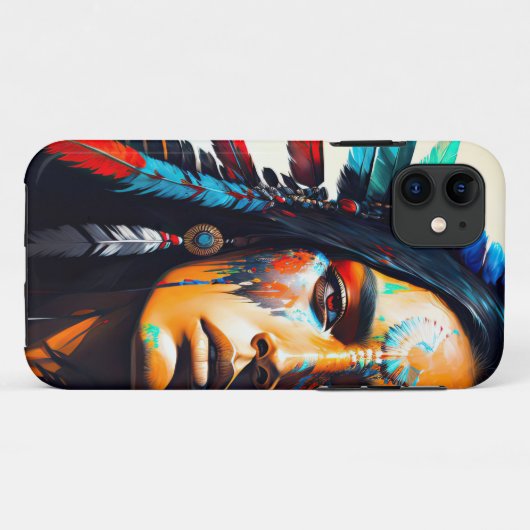 Inheemse krijger 7 Case-Mate iPhone case (Achterkant (horizontaal))