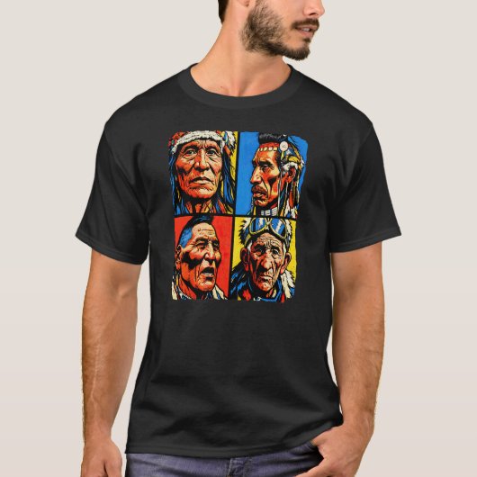 INheemse KRIJGERS, Pop Art T-shirt (Voorkant)