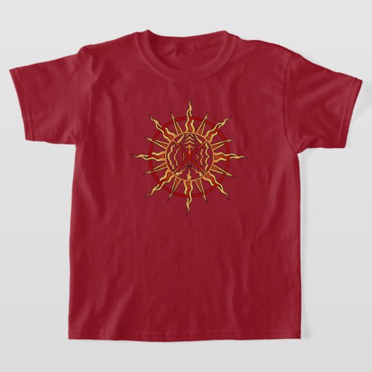 Inheemse Kunst T-shirt Kinderen Elementen Stam Shi (Laagn)
