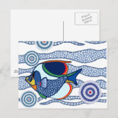 Inheemse Kunst vis-01 van de Punt Briefkaart (Voorkant / Achterkant)