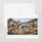 Inheemse Malamute Briefkaart (Voorkant / Achterkant)