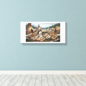 Inheemse Malamute   Canvas Afdruk (Insitu (Houten vloer))