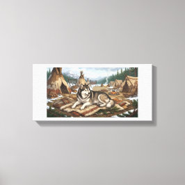 Inheemse Malamute Canvas Afdruk
