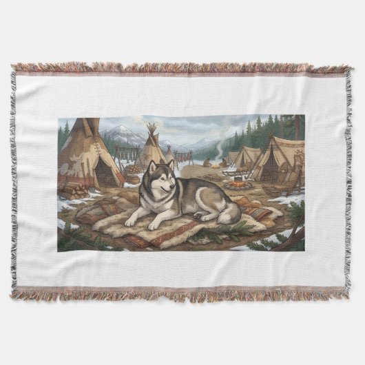Inheemse Malamute Deken (Voorkant)