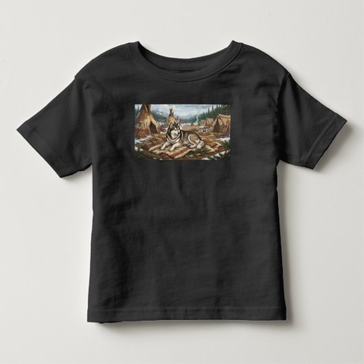Inheemse Malamute Kinder Shirts (Voorkant)