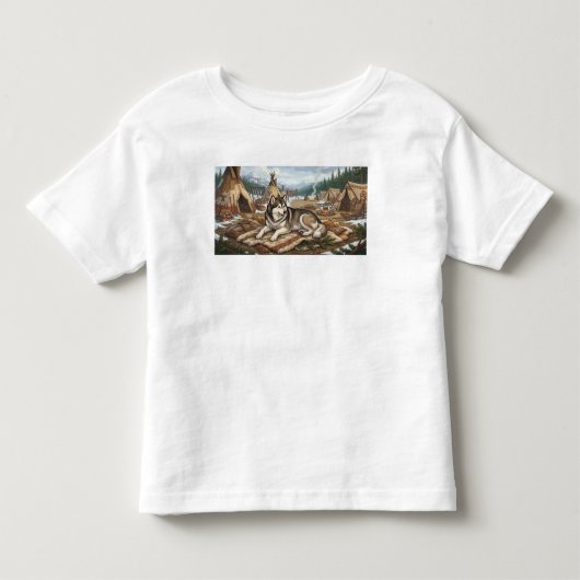 Inheemse Malamute Kinder Shirts (Voorkant)
