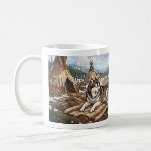 Inheemse Malamute Koffiemok (Links)