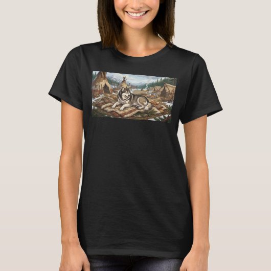 Inheemse Malamute T-shirt (Voorkant)
