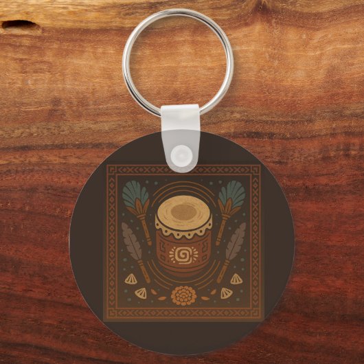 Inheemse Mexicaanse Sleutelhanger - Strijder, Voge (Achterkant)