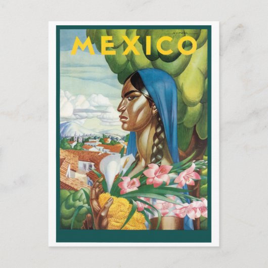 Inheemse Mexicaanse vrouw Briefkaart (Voorkant)