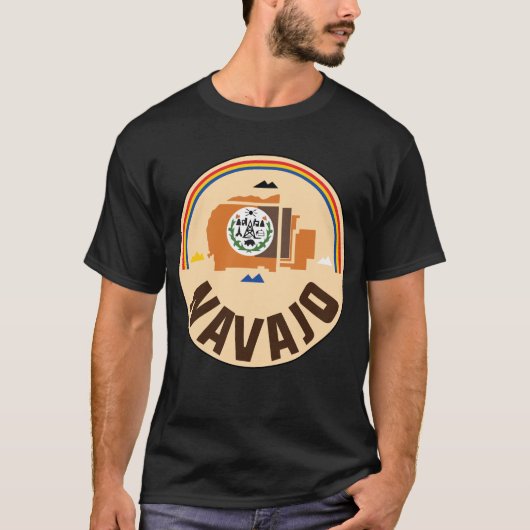 Inheemse navajo natievlag - grote zeehond t-shirt (Voorkant)