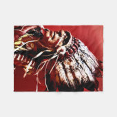 Inheemse "Nez Perce Chief" originele kunst  Fleece Deken (Voorkant (Horizontaal))
