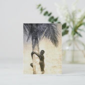 Inheemse Nieuw-Guinea klimt kokospalm Briefkaart (Staand voorkant)