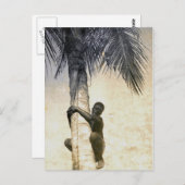 Inheemse Nieuw-Guinea klimt kokospalm Briefkaart (Voorkant / Achterkant)