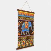 Inheemse olifant hangend wandkleed (Gebogen)