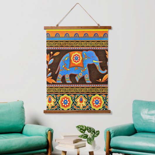 Inheemse olifant hangend wandkleed (Woonkamer)