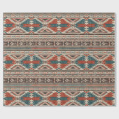 inheemse patroon amerikaanse stam indiaanse etnisc cadeaupapier (Vlak)