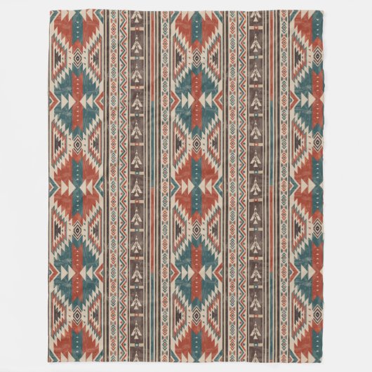 inheemse patroon amerikaanse stam indiaanse etnisc fleece deken (Voorkant)