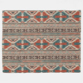 inheemse patroon amerikaanse stam indiaanse etnisc fleece deken (Voorkant (Horizontaal))