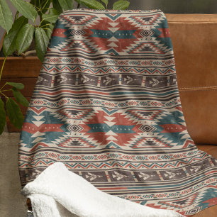 inheemse patroon amerikaanse stam indiaanse etnisc fleece deken