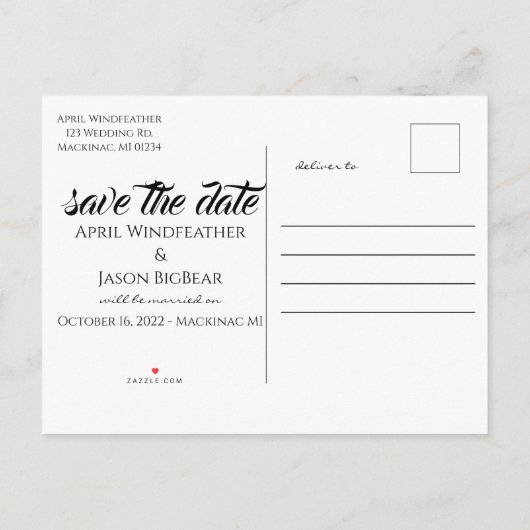 Inheemse Pijlen | Aankondiging "Save the Date" (Achterkant)