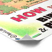 Inheemse Planten Vogelvogels, bijen en vlinders Poster (Hoek)