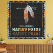 Inheemse Pride Indiase veer Retro Tribal Arrow Canvas Afdruk (Insitu (Woonkamer))