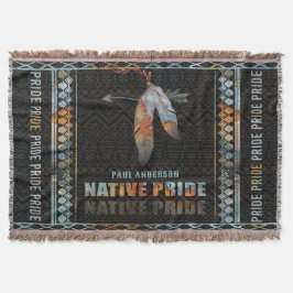 Inheemse Pride Indiase veer Retro Tribal Arrow Deken