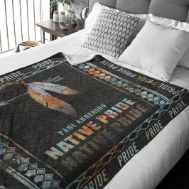 Inheemse Pride Indiase veer Retro Tribal Arrow Fleece Deken