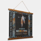 Inheemse Pride Indiase veer Retro Tribal Arrow Hangend Wandkleed (Gebogen)