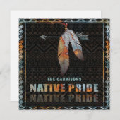 Inheemse Pride Indiase veer Retro Tribal Arrow Kaart (Voorkant / Achterkant)