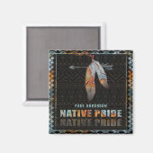 Inheemse Pride Indiase veer Retro Tribal Arrow Magneet (Voorkant / Achterkant)