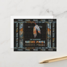 Inheemse Pride Indiase veer Retro Tribal Arrow POS Briefkaart