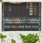Inheemse Pride Indiase veer Retro Tribal Arrow Theedoek (Gevouwen)