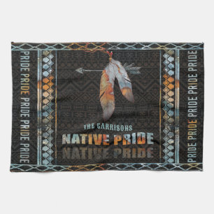 Inheemse Pride Indiase veer Retro Tribal Arrow Theedoek