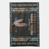 Inheemse Pride Indiase veer Retro Tribal Arrow Theedoek (Verticaal)