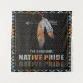Inheemse Pride Indiase veer Retro Tribal Arrow Wandkleed (Voorkant)